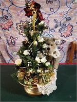 FUNKY TEDDY BEAR CHRISTMAS TREE DECOR 18 INCHES