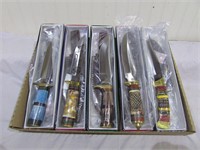 (5) Chipaway Cutlery hunting sheath knives with