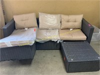 Rattan wicker patio sectional (DAMAGED)