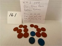 WWII OPA Ration Tokens Red & Blue