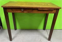 39 - WORK TABLE W/ DRAWER & SLIDE OUT SHELF