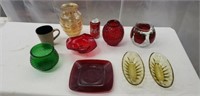 Glassware including Ruby Red