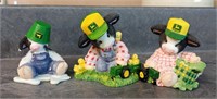 3 JOHN DEERE MARY'S MOO MOOS FIGURES