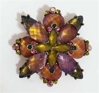 Large Costume Jewellery Brooch 2.4" Diameter