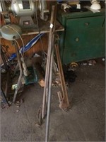 Large heavy duty pry bars and wrench