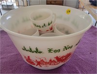 Vintage Egg nog bowl and cups