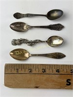 (4) Sterling demitasse spoons 41 grams