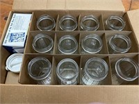 Set of 12 Rare Reverse Picket Fence Jars/Juice