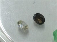Lot Of 2 - 0.1 Ct Diamonds: Naturally Coloured;