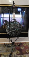 Large antique glass fish net float 12” diameter