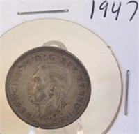 1947 Georgivs VI Canadian Silver Quarter