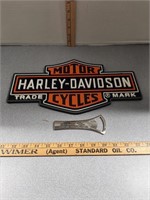 Harley Davidson bar top mat and bottle opener