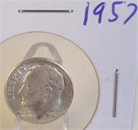 1957 Roosevelt Silver Dime