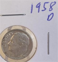 1958 D Roosevelt Silver Dime