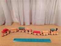 Handmade Wooden Locomotive Train