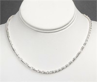 Italian Sterling Silver Ornate Chain Necklace