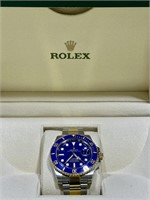 ROLEX BLUE SUBMARINER TWO TONE