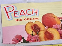 Vintage Peach  Ice Cream Poster