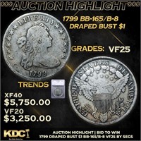 ***Auction Highlight*** 1799 Draped Bust Dollar BB