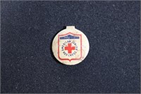 Vintage Junior Red Coss Button Badge