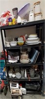 MA- Shelf Lot Of Household Kitchenware