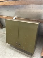 Metal cabinet with shelves