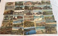 Vintage new and used postcards featuring