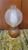 Hobnail glass hurricane lamp