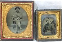 (2) Civil War Era Tintype Photos – Noted