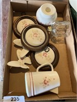 Lenox Frame, and Rose Patterned Decorator Pieces