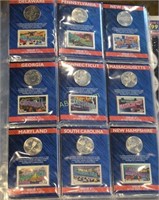 Book of State Hood Quarters and Stamps