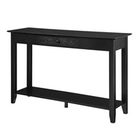 American Heritage 48 in. Black Wood Console Table