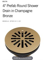 4" Round Shower Drain-Champagne Bronze DT051411-CZ