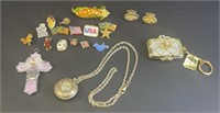 Vintage Enamel Pins and Jewelry
