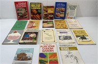 Cookbooks and Garden Books - many are Vintage.
