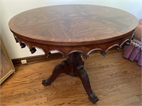 Round Mahogany Marquetry Table