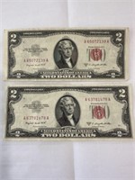 2 1953B $2 Notes - Uncirculated ?