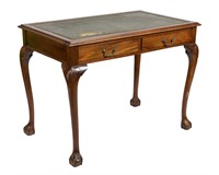 19th C. Mahogany Leather Top Writing Table