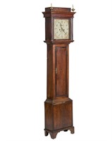 19th C. English Oak Grandfathers Clock