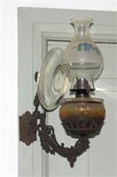 bracket light with clear glass font,