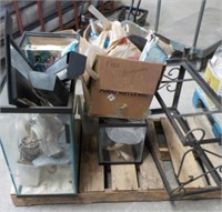 (2) Fish tanks with (1) stand and assortment of