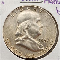1957-D Silver Franklin Half Dollar MS65