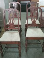 Four vintage dining chairs