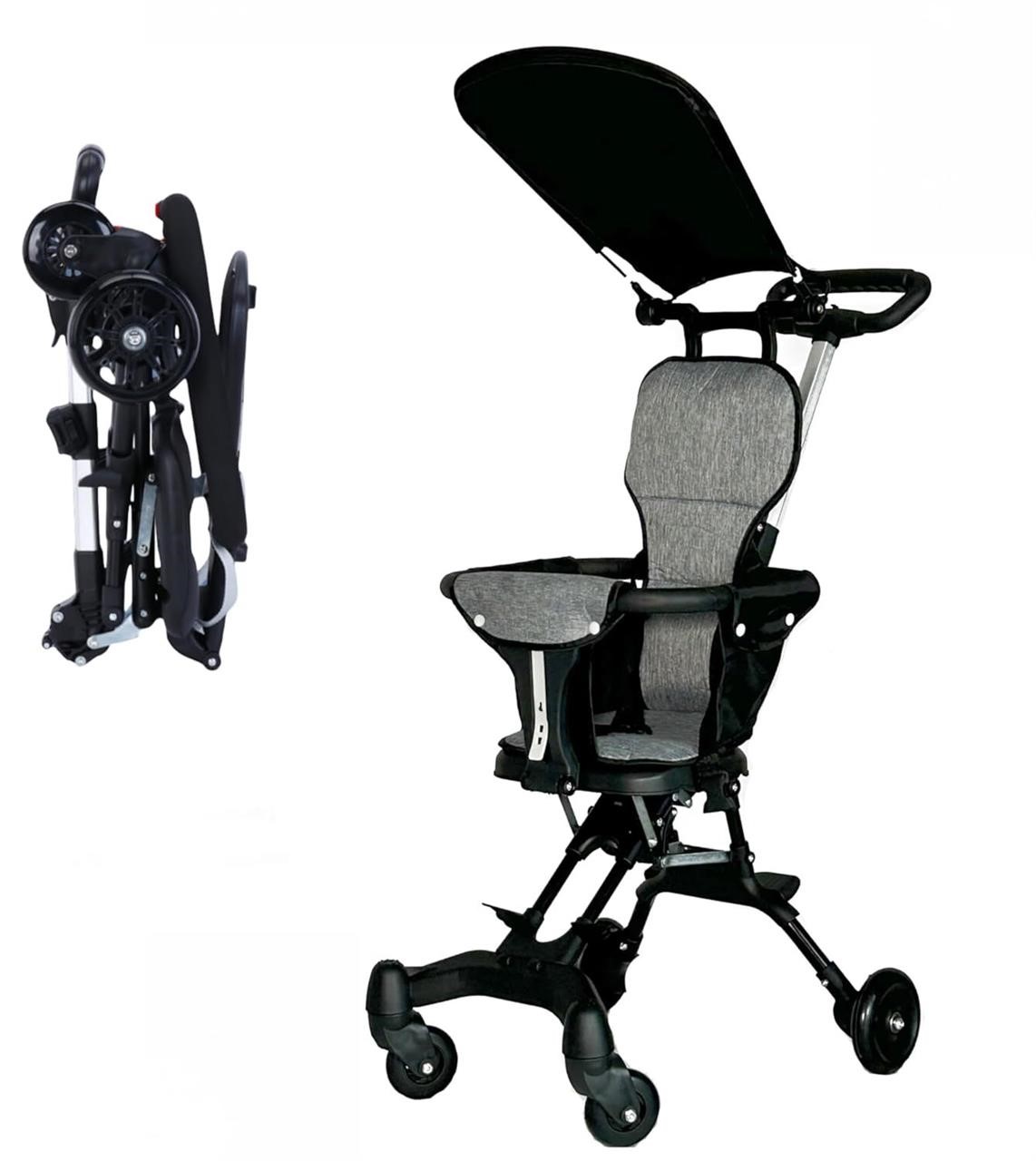Black - Lightweight Foldable Baby Stroller
