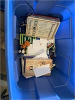 Miscellaneous tote of books and items