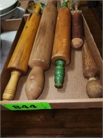 3 WOODEN ROLLING PINS- WOOD STUFFERS