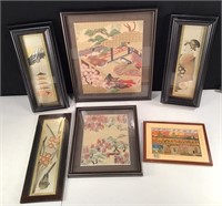 (6) Framed Oriental / Foreign Wall Décor