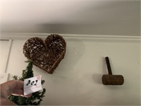 Heart Basket and Mallet