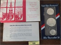 4 US Bicen. Silver Uncirculated Set 1776-1976