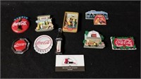 Lot of 9 Coca Cola Magnets including